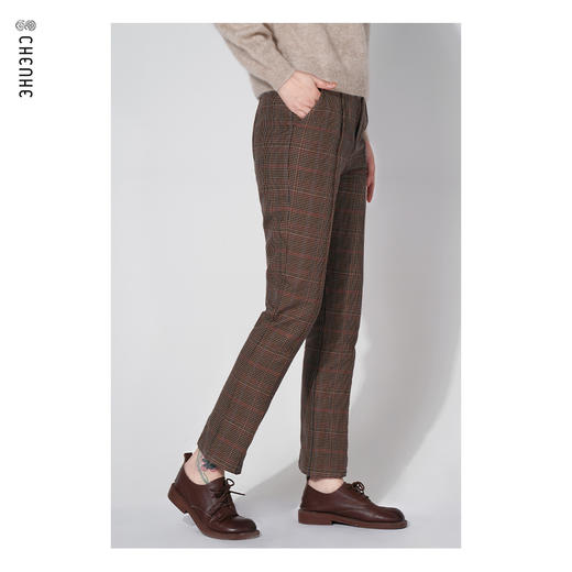 臣禾经典复古【格纹烟管裤】9203060177 商品图1