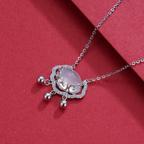 子佩集S925银【锁情】白玉髓套链项链【XL020464】2112