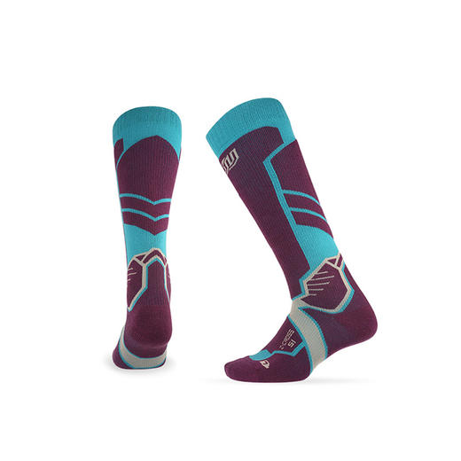 zealwood赛乐滑雪袜男女保暖美丽诺羊毛长筒高筒毛巾底专业运动袜 商品图4