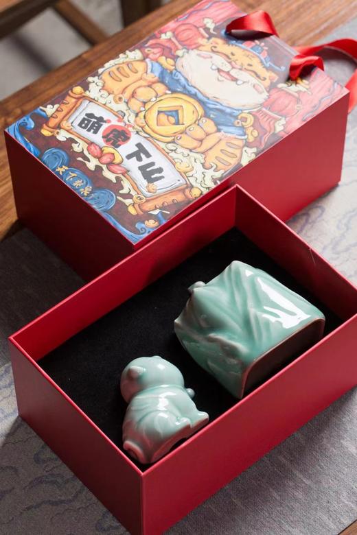 萌虎下山摆件+茶叶罐 商品图3