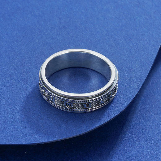 子佩集S925银【禅诵真言】戒指【CY703833】男士2111 商品图3