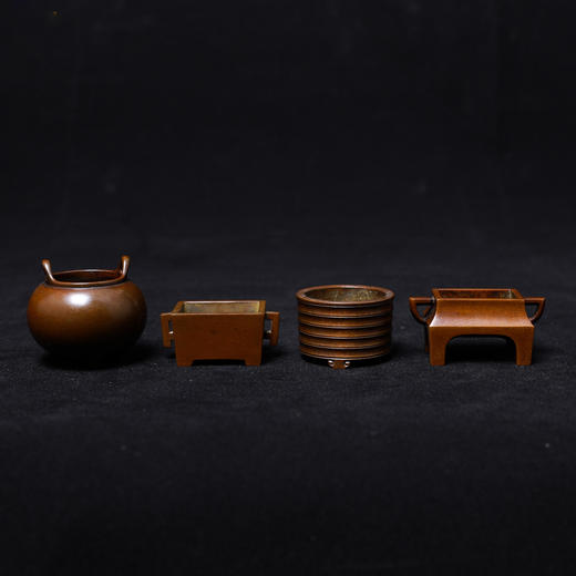 庆松堂一手线/马槽线纯铜迷你小香炉RZQS06 商品图2