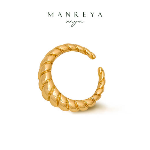 Manreya玛芮雅「巴黎香水」S925银镀金戒指几何设计质感优雅自由指环 商品图0