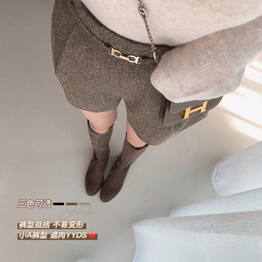 金蘑菇菇断码特价不退不换~【贝克街短裤】复古英伦调调 秋冬配靴子刚需！ 商品图2