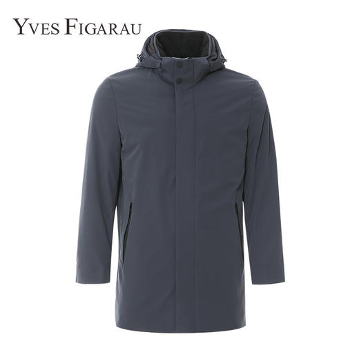 YvesFigarau伊夫·费嘉罗冬季厚款商务休闲保暖连帽长款羽绒服924213 商品图0