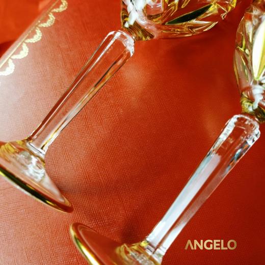 【轻奢 高档礼盒】 威尼斯手工水晶 百年匠心 复古雕花 凝聚中世纪的美 奢华礼盒鎏金红酒杯*4 商品图4