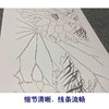 【四条屏】龚雪青工笔画白描底稿荷花鲤鱼图临摹勾线花鸟线稿XQ69 商品缩略图4