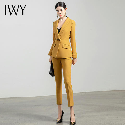 IWY/厚款高端西装冬职业装套裤西装加厚OL通勤时尚西服工服套装女CP729 商品图1