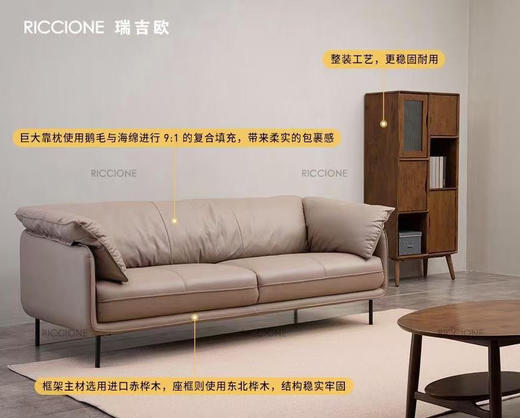 瑞吉欧真皮沙发家具意式极简沙发 商品图1