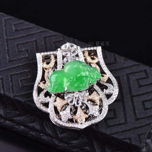 【一年之计在于春】翡翠夹扣(牛)-GZ12109118 商品图3