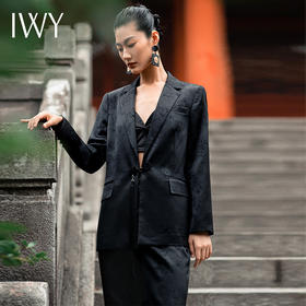 IWY/国风职业时尚西装套装复古新中式提花设计一粒盘扣213225C1+P2
