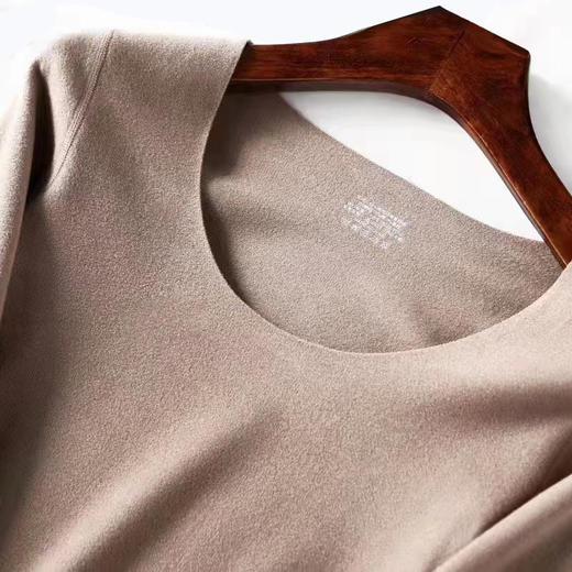 明萱针织男女新款德绒保暖内衣 秋衣秋裤套装 透气性好 抗起球 商品图8