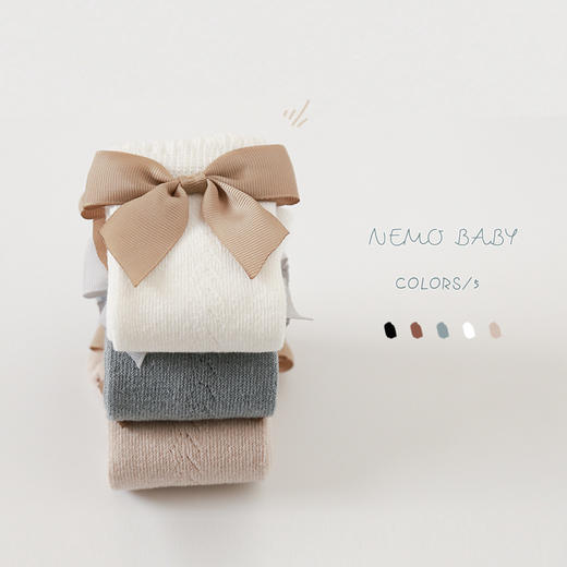 【采用西班牙镂空工艺 时尚百搭】A类春夏新款西班牙风移圈镂空网眼蝴蝶结袜子精梳棉女儿童公主袜 商品图3