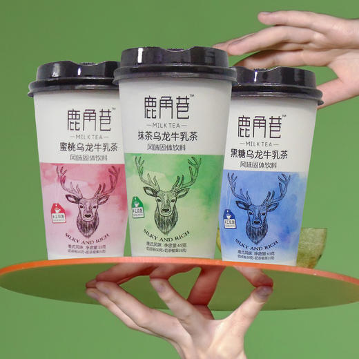 「6杯装」鹿角巷奶茶港式网红牛乳茶黑糖蜜桃抹茶味杯装奶茶饮粉冲泡饮品 商品图3