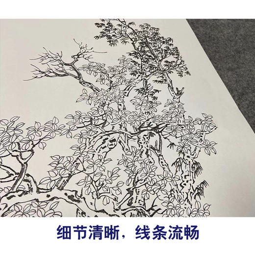 【四条屏】李子牧工笔画白描底稿山水人物图《琴棋书画》临摹勾线高清打印稿TP42 商品图4