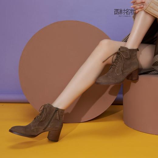 西村名物新款百搭中跟短靴X29DS40221 商品图0