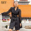 IWY/扶摇国风时尚西装套装黑色连衣裙拼接网纱袖子设计时尚 213230Q1 商品缩略图0