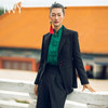 IWY/职业时尚西装套装宽肩收腰中式盘扣中国风流行213221C1+213221P2 商品缩略图4