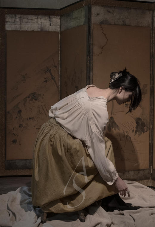 Phaedo  稻草黄双层羊毛半裙 商品图1