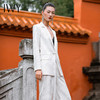 IWY/职业时尚西装套装微宽松复古新中式提花一粒盘扣女213227C1+P2 商品缩略图1