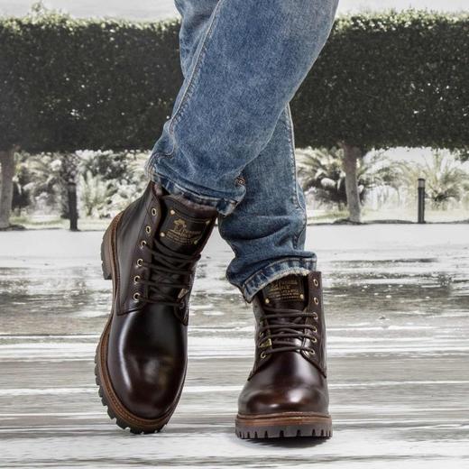 #断码特价40码#西班牙原产羊毛款皮毛一体男士皮靴褐色ELC1（高品质纯天然羊毛内衬） 商品图4