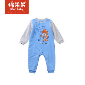 棉果果春秋款男童偏襟哈衣连体衣M112720218088