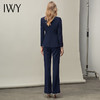 IWY/藏青色西装微喇裤套装气质女装经典西装套裤女总裁职业装工装	C11358+P31358藏青 商品缩略图3