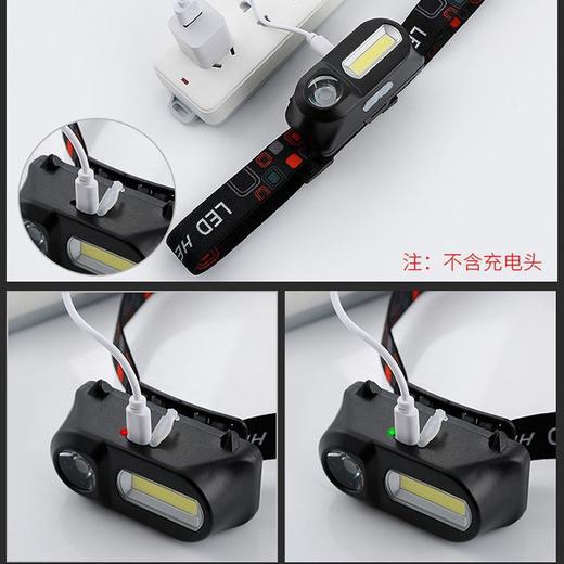 led感应头灯强光可充电远射超亮头戴式矿灯夜钓家用户外工作防水 商品图3