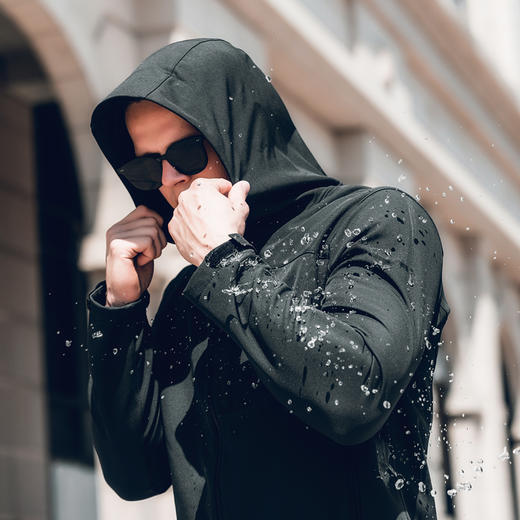 【保暖锁温，飒爽出行】SKAH防泼水抓绒机能软壳套装  科技复合面料 无惧风雨  简约基础款设计 上下装组合  轻松实现多种造型 商品图3