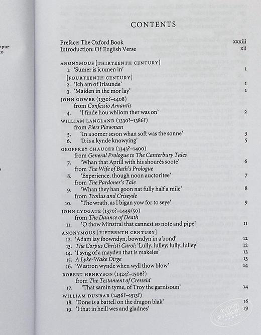 【中商原版】牛津英语诗歌 英文原版 The Oxford book of English verse 英国诗歌 Christopher Ricks 莎士比亚 华兹华斯 商品图5