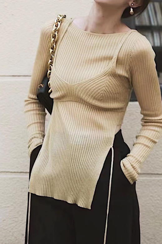 Her Senses｜时装 04-C018-SW ⽺⽑圆领系带⽑⾐  [ 黑 / 嫩黄 / 草绿 / 洋红 ] 商品图0