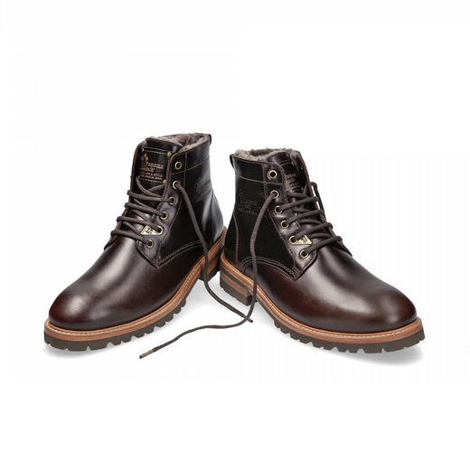 #断码特价40码#西班牙原产羊毛款皮毛一体男士皮靴褐色ELC1（高品质纯天然羊毛内衬） 商品图1