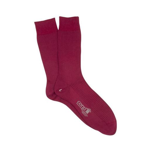 CORGI英国进口 秋冬季男女同款红色系列印花中筒袜子 商品图5