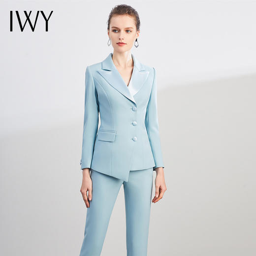 IWY/蓝色西装女套装2021新款女神范气质时尚高端职业装名媛正装工作服 CP1195 商品图1