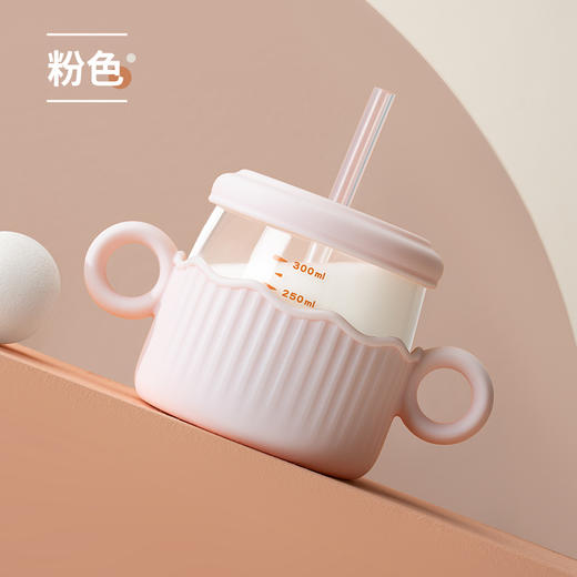曼泥双耳吸管牛奶杯可微波 商品图1