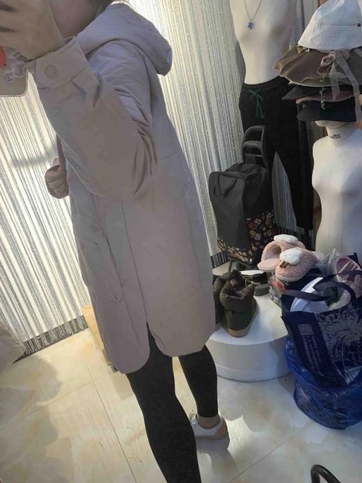 水淼2021冬新品超显瘦百搭实用性强连帽显瘦中长款棉服3124 商品图9