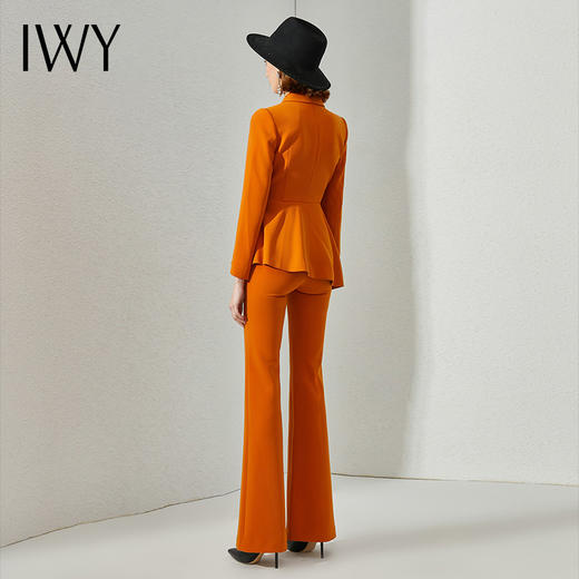 IWY/高端拼接缎面领职业西装套装女时尚气质总裁正装修身显瘦工作服	CP1393 商品图4