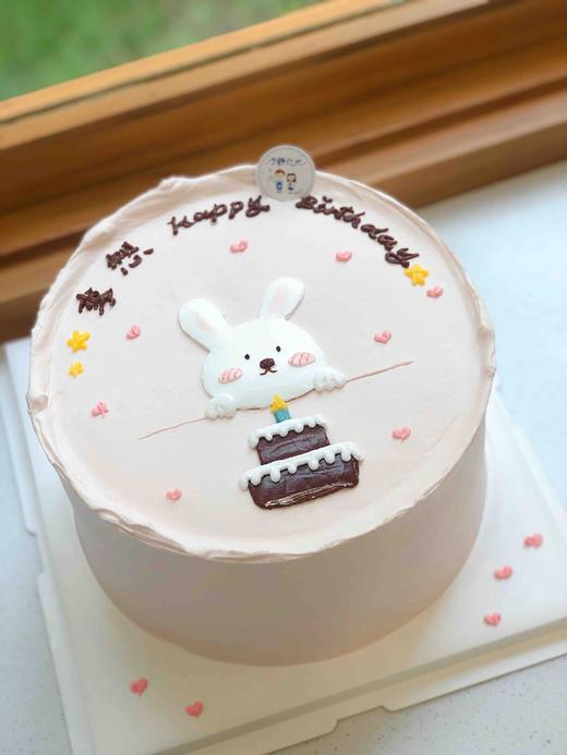 手绘兔子奶油蛋糕 下单前请仔细阅读商品详情 商品图1