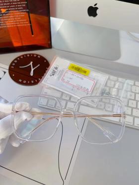 客配 CD透明大框100度依视路镜片