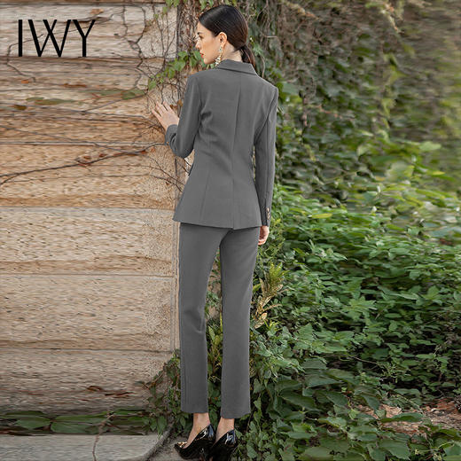 IWY/灰色加厚职业装西装正装女职业套装英伦风西服外套面试工装女 CP1344-E 商品图3