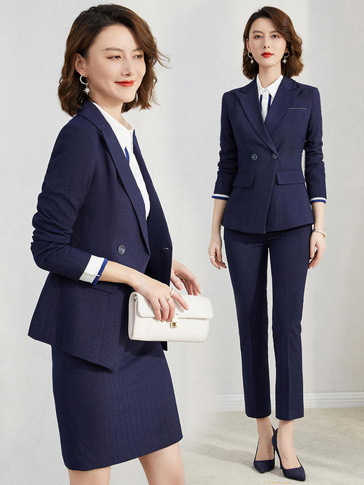 职业装正装女套装气质女神范秋冬时尚总裁西装套裙工作服职场通勤 商品图3