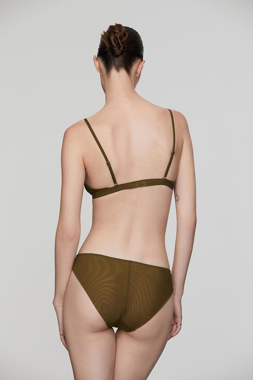 Her Senses｜触动 04-B040-NN 弹⼒⽹纱 全罩杯  [ 橄榄绿 / 嫩黄 ] 商品图1