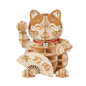 若来招财·猫TG303拼图立体3d模型成年木质拼装减压diy手工生日礼物玩具