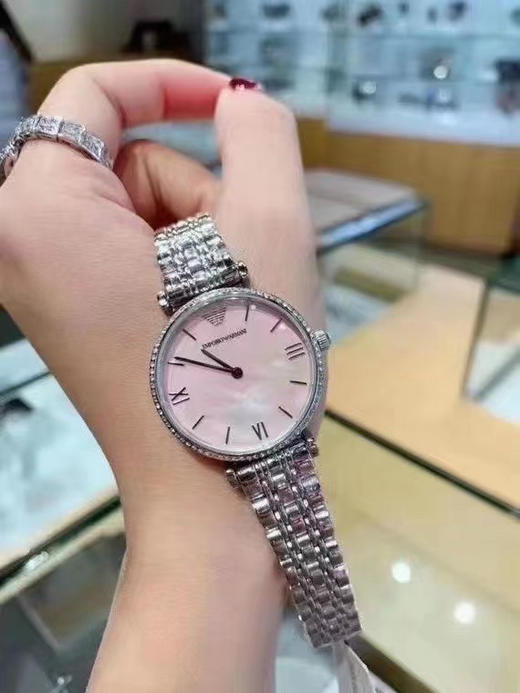 Armani阿玛尼Ar1779银色钢表带配贝母表盘 商品图3