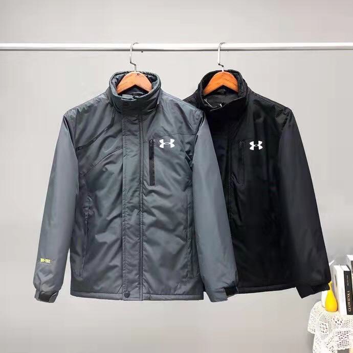 点此购买 ua安德玛男款可拆卸连帽加绒棉衣 ll 207920