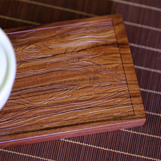木纹杯托茶盘干泡台°紫光檀&酸枝款（不含茶具） 商品图5