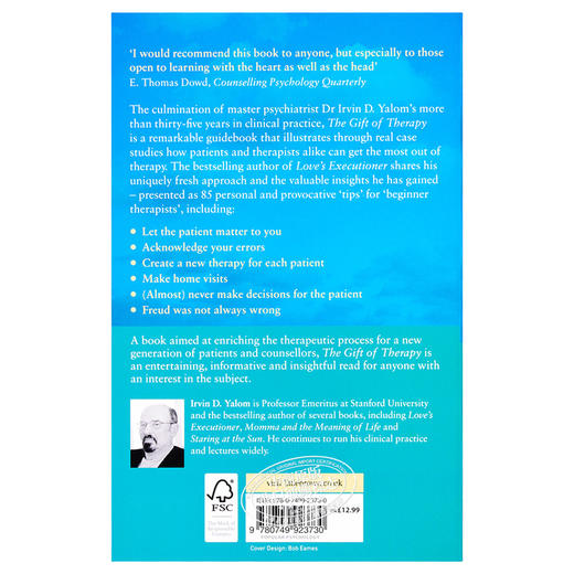 【中商原版】给心理治疗师的礼物: 给新一代治疗师及其病人的公开信 豆瓣阅读 英文原版 The Gift of Therapy Irvin D. Yalom 商品图1
