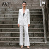 IWY/职业时尚西装套装微宽松复古新中式提花一粒盘扣女213227C1+P2 商品缩略图2