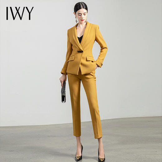 IWY/厚款高端西装冬职业装套裤西装加厚OL通勤时尚西服工服套装女CP729 商品图0