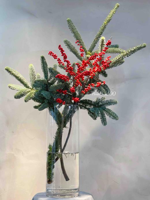 圣诞礼丨冬青果诺贝松瓶插花 商品图0
